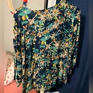 High low floral blouse
